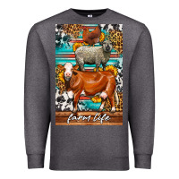 Charcoal Heather Western Farm Life Premium Sweatshirt - LillyAllenDesigns