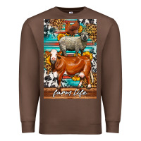Chestnut Western Farm Life Premium Sweatshirt - LillyAllenDesigns