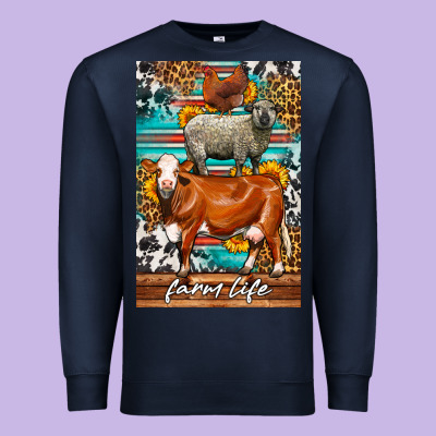 Western Farm Life Premium Sweatshirt Designed By Lillyallendesigns