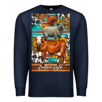 Navy Western Farm Life Premium Sweatshirt - LillyAllenDesigns