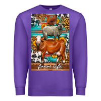 Purple Western Farm Life Premium Sweatshirt - LillyAllenDesigns