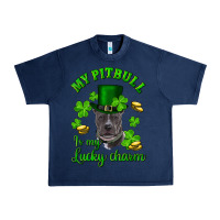 Navy st patricks day my pitbuli my lucky charm with hat Urban Heavy Tee - RanaPortraitStore