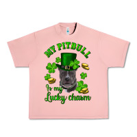 Salmon st patricks day my pitbuli my lucky charm with hat Urban Heavy Tee - RanaPortraitStore