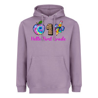 Lavender hello first grade tie dye 3200x2400 Heavyweight Hoodie - AdoDesignShop