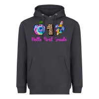 Smoke hello first grade tie dye 3200x2400 Heavyweight Hoodie - AdoDesignShop