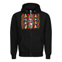 Black dominican republic brushstrokes Zipper Hoodie - AdoDesignShop