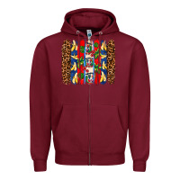 Burgundy dominican republic brushstrokes Zipper Hoodie - AdoDesignShop