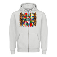 Dove Grey dominican republic brushstrokes Zipper Hoodie - AdoDesignShop