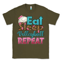 Army Green eat sleep volleyball repeat Classic Tee - HRA Design Shop