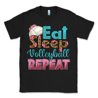 Black eat sleep volleyball repeat Classic Tee - HRA Design Shop