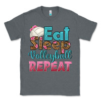 Charcoal Heather eat sleep volleyball repeat Classic Tee - HRA Design Shop