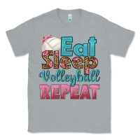 Heather Grey eat sleep volleyball repeat Classic Tee - HRA Design Shop
