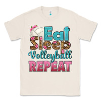 Natural eat sleep volleyball repeat Classic Tee - HRA Design Shop