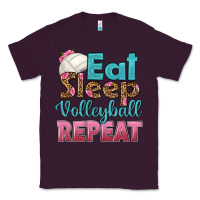 Plum eat sleep volleyball repeat Classic Tee - HRA Design Shop