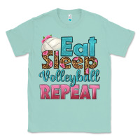 Seafoam eat sleep volleyball repeat Classic Tee - HRA Design Shop