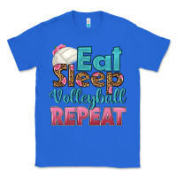 True Royal eat sleep volleyball repeat Classic Tee - HRA Design Shop