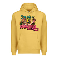 Antique Gold long live cowgirls Premium Hoodie - NancyCooperArtShop