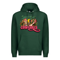 Sports Green long live cowgirls Premium Hoodie - NancyCooperArtShop