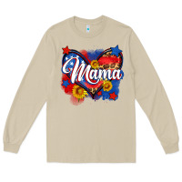 Mushroom American mama heart Long Sleeve Tee - Neo Western