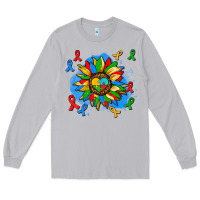 Moon Dust autism sunflower ribbon Long Sleeve Tee - AdoDesignShop