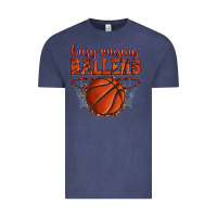 Vintage Denim busy raising ballers basketball Vintage Tee - texasbilliewilder