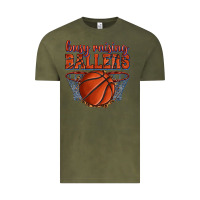 Vintage Olive busy raising ballers basketball Vintage Tee - texasbilliewilder