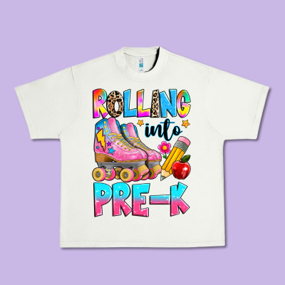 Rolling Into Pre K Grade Urban Heavy Tee Designed By Texasbilliewilder