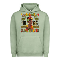 Pigment Oil Green celebrate 1865 juneteenth with black woman Urban Hoodie - LillyAllenDesigns