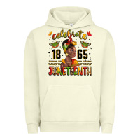Pigment Pistachio celebrate 1865 juneteenth with black woman Urban Hoodie - LillyAllenDesigns