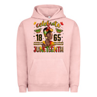 Pigment Salmon celebrate 1865 juneteenth with black woman Urban Hoodie - LillyAllenDesigns