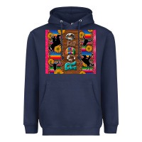 Navy rodeo serape leopard glitter Heavyweight Hoodie - Artiststas