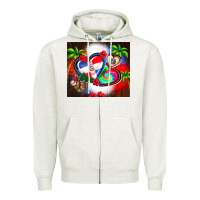 Oatmeal Heather dominican republic  leopard Zipper Hoodie - AdoDesignShop