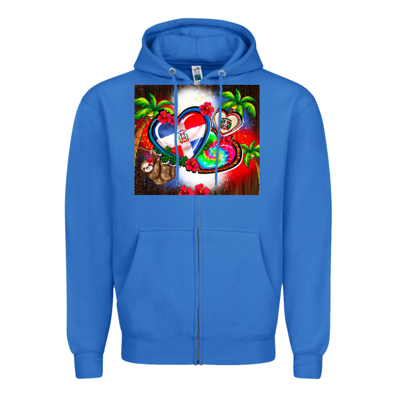 Dominican Republic  Leopard Zipper Hoodie by AdoDesignShop | Teevron