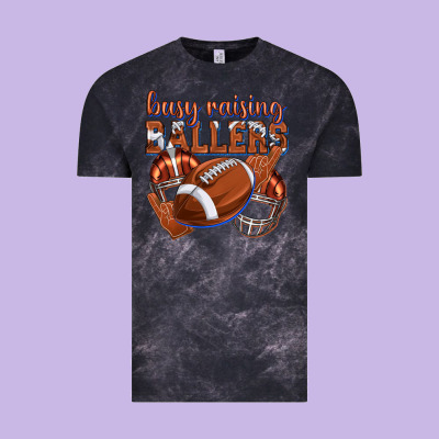 Vintage Tee busy raising ballers football