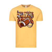 Vintage Mustard busy raising ballers football Vintage Tee - texasbilliewilder