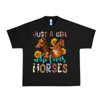 Black just a girl who loves horses Urban Heavy Tee - Zillion Design Studio