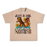 Just A Girl Who Loves Horses Urban Heavy Tee | Teevron