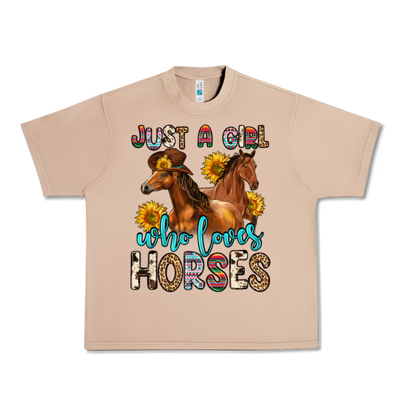 Just A Girl Who Loves Horses Urban Heavy Tee by Zillion Design Studio | Teevron