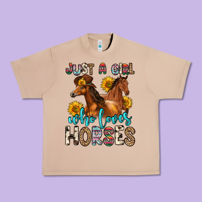 Just A Girl Who Loves Horses Urban Heavy Tee Designed By Zillion Design Studio