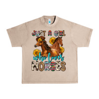 French Oak just a girl who loves horses Urban Heavy Tee - Zillion Design Studio