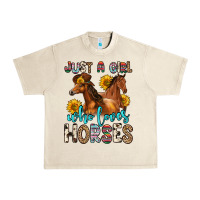 Sandshell just a girl who loves horses Urban Heavy Tee - Zillion Design Studio
