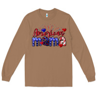 Toasted Coconut American Mama 4th of july Long Sleeve Tee - CowGirlArtShop