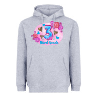 Heather Grey back to school flowers third grade 3200x2400 Heavyweight Hoodie - AdoDesignShop