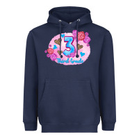 Navy back to school flowers third grade 3200x2400 Heavyweight Hoodie - AdoDesignShop