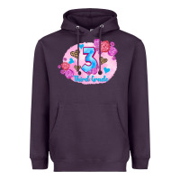 Plum back to school flowers third grade 3200x2400 Heavyweight Hoodie - AdoDesignShop
