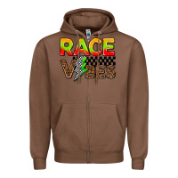 Chestnut race vibes Zipper Hoodie - AdoDesignShop