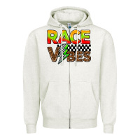 Oatmeal Heather race vibes Zipper Hoodie - AdoDesignShop