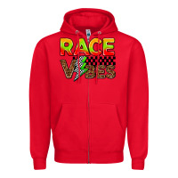 Red race vibes Zipper Hoodie - AdoDesignShop