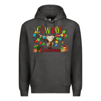 Charcoal Heather cowboy christmas Premium Hoodie - MaliasSmallBusiness
