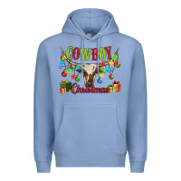 Colony Blue cowboy christmas Premium Hoodie - MaliasSmallBusiness